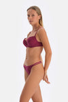 Damson TULLE DETAILED BODYSUIT