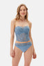 Blue TULLE DETAILED BODYSUIT