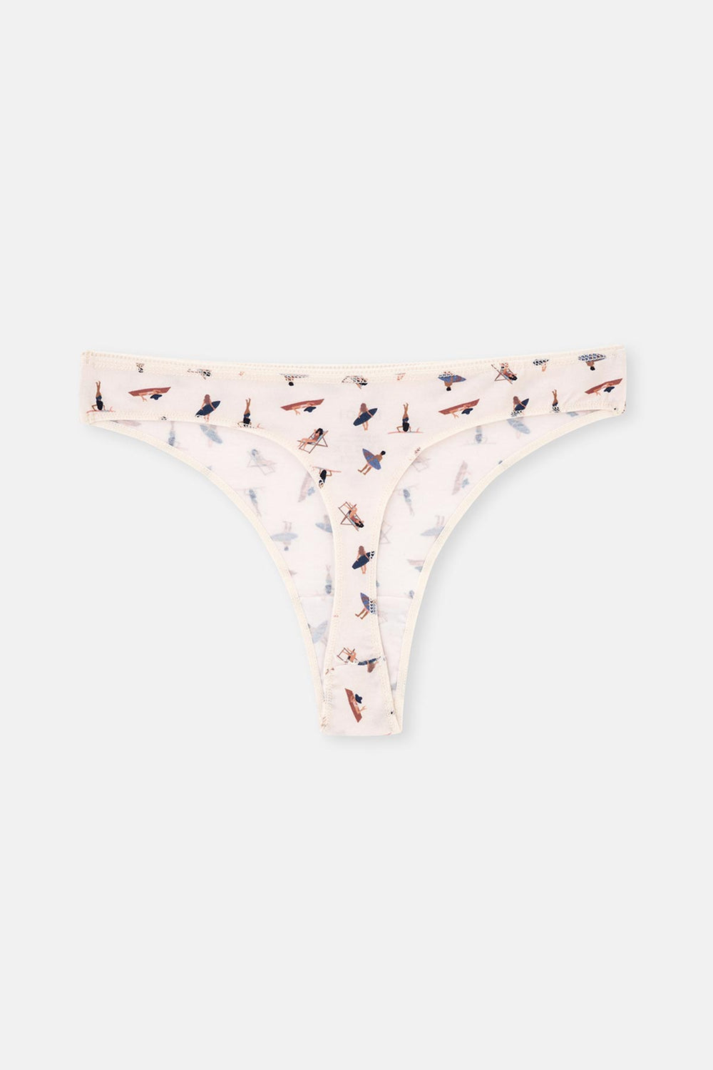 Multicolor Kadın 3'Lü Desenli Thong Külot