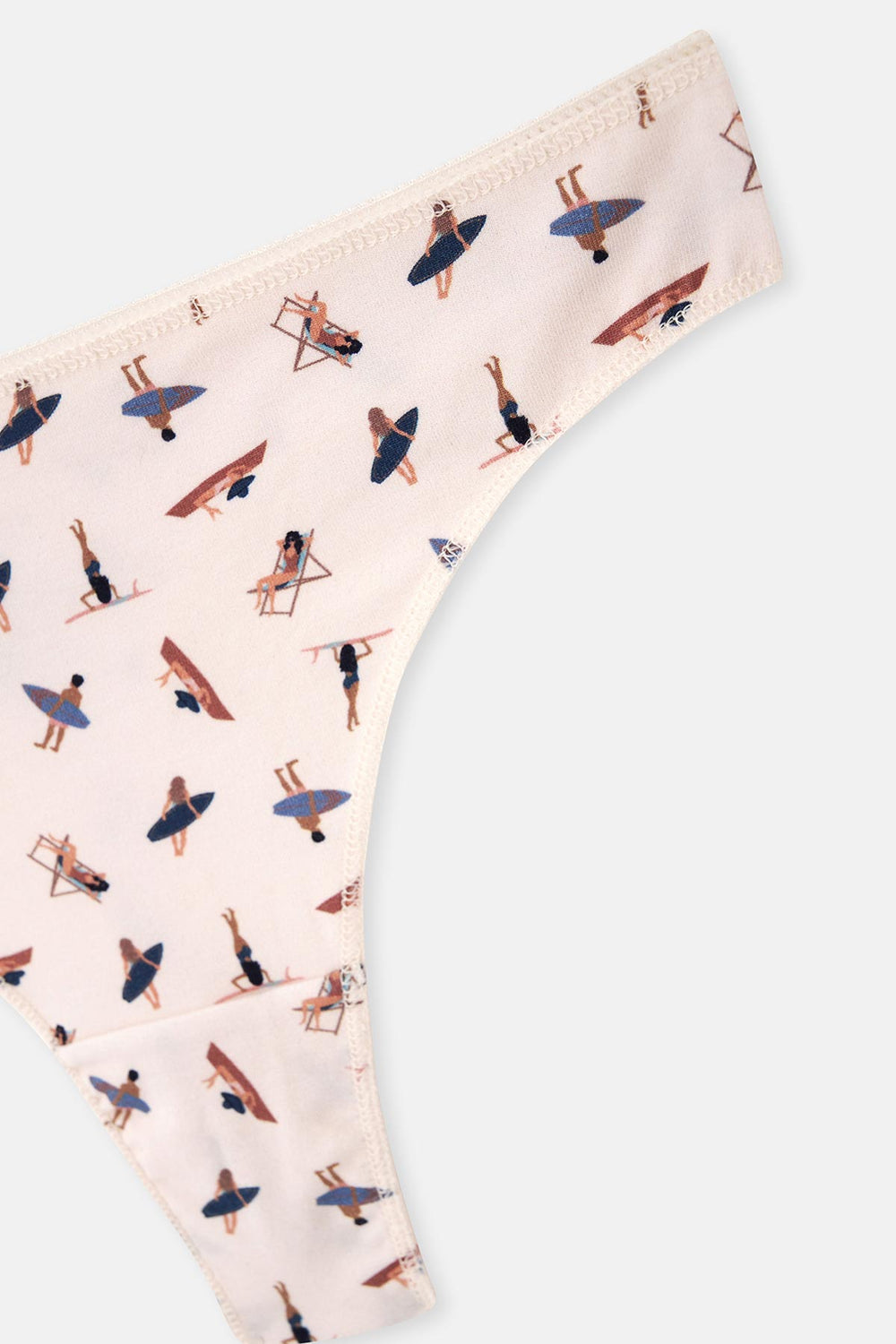 Multicolor Kadın 3'Lü Desenli Thong Külot