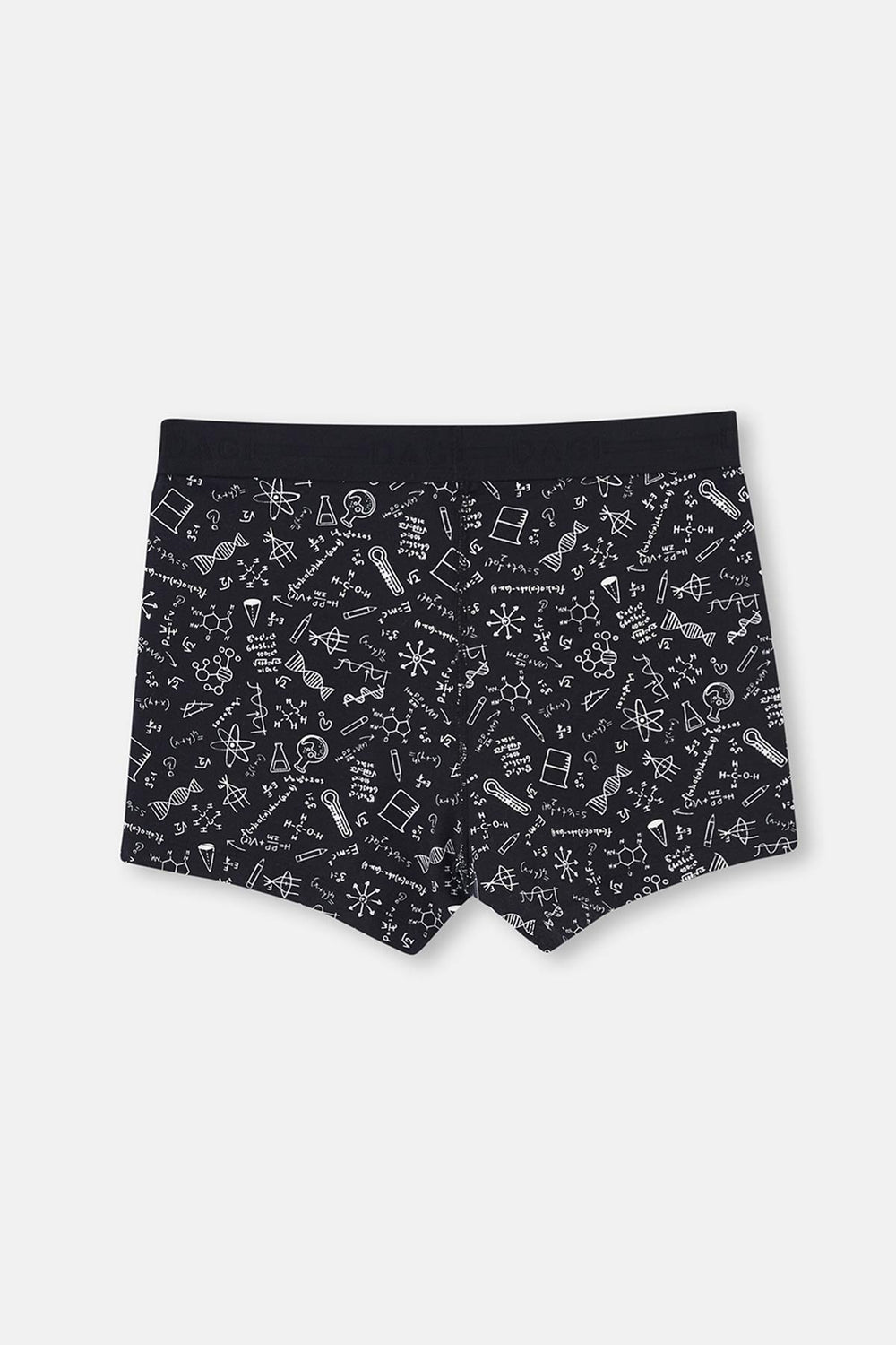 Siyah Pamuklu Desenli Boxer