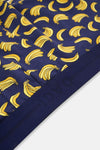 Lacivert Muz Desenli Pamuklu Boxer