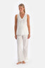 White MUSLIN MATERNITY LONG PAJAMA BOOTS