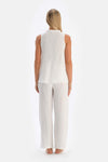 White MUSLIN MATERNITY LONG PAJAMA BOOTS