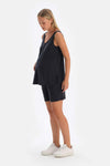 Black MODAL MATERNITY SHORTS