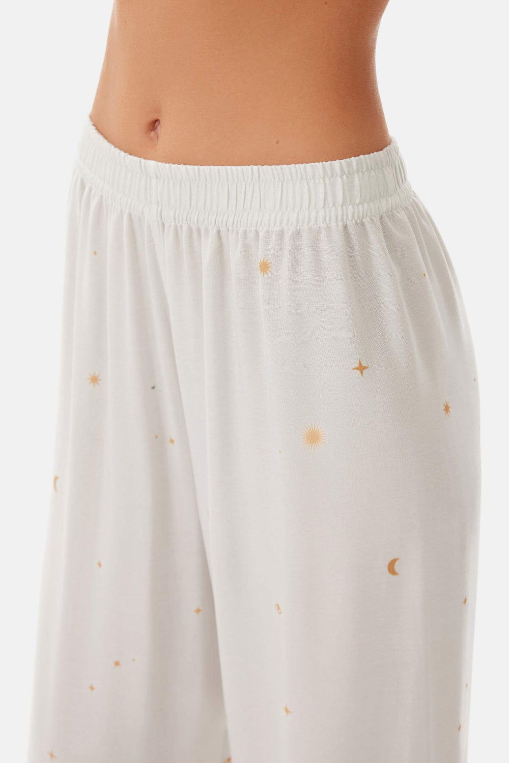 Su Yeşili Su i Baskılı Dokuma Viskon Pijama Altı