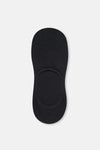 Black WOMENS ALL BLACK MODAL INVISIBLE SOCKS
