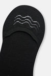 Black WOMENS ALL BLACK MODAL INVISIBLE SOCKS