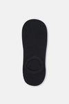 Black WOMENS ALL BLACK MODAL INVISIBLE SOCKS
