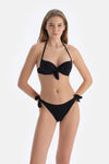 Siyah Kalın Bağcıklı Bikini Alt