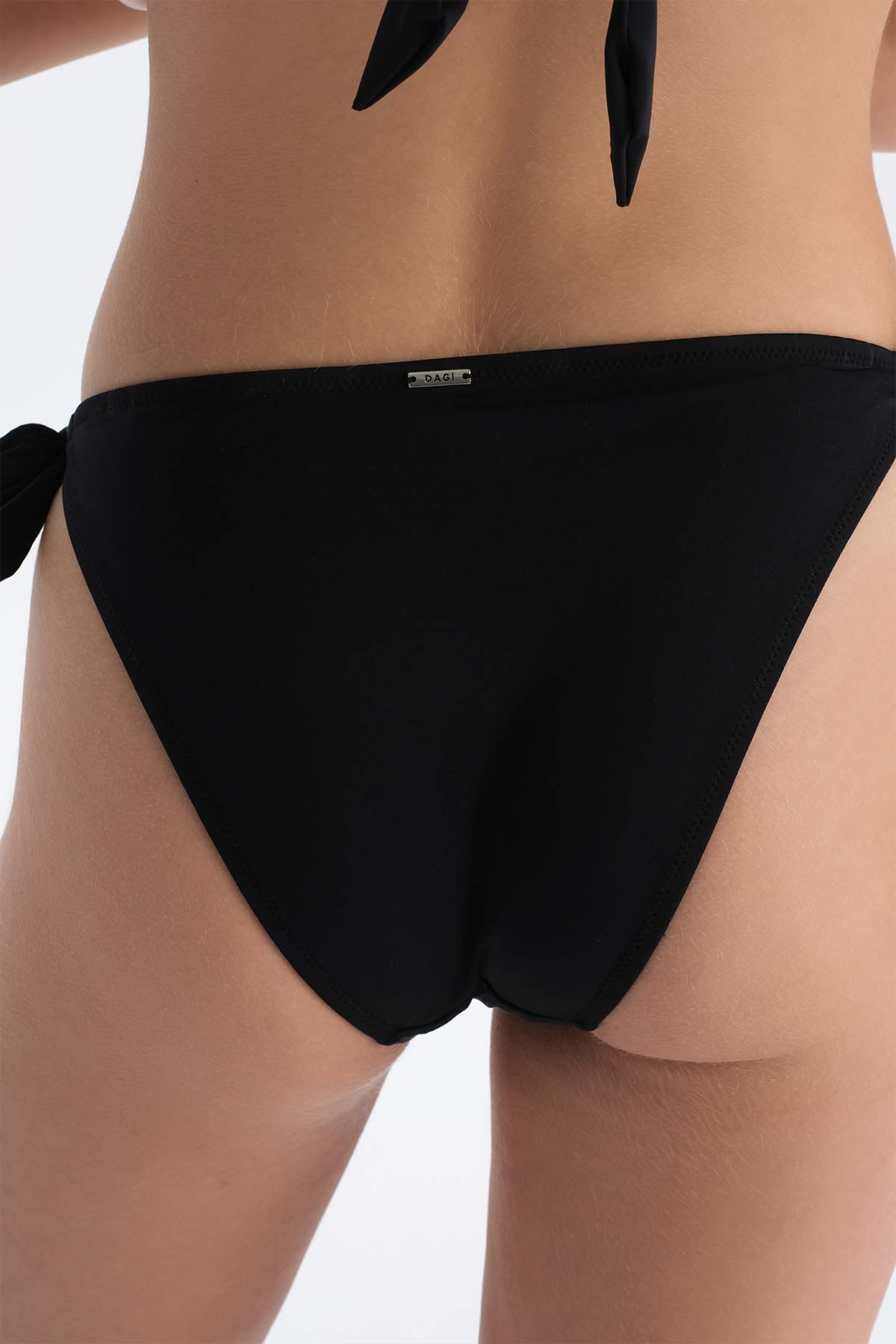 Siyah Kalın Bağcıklı Bikini Alt