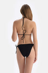 Siyah Düşük Bel Spagetti Bikini Altı
