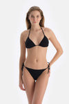 Siyah Düşük Bel Spagetti Bikini Altı
