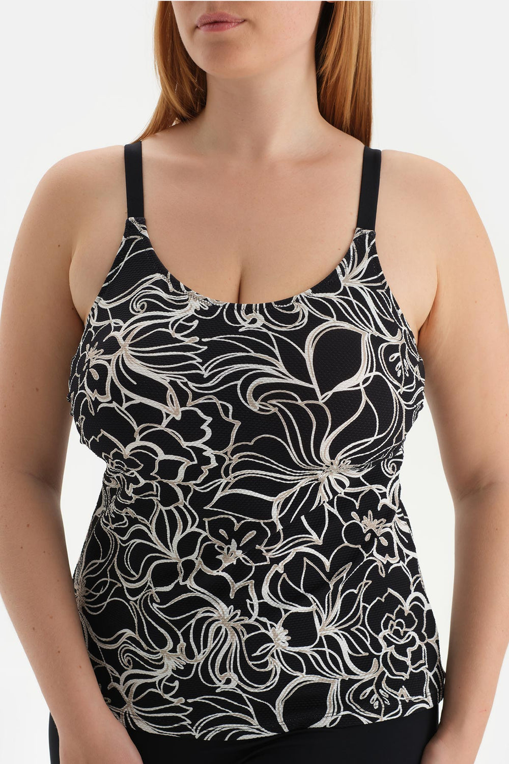 Beyaz-Siyah Toparlayıcı Kısa Şort Bikini Altı