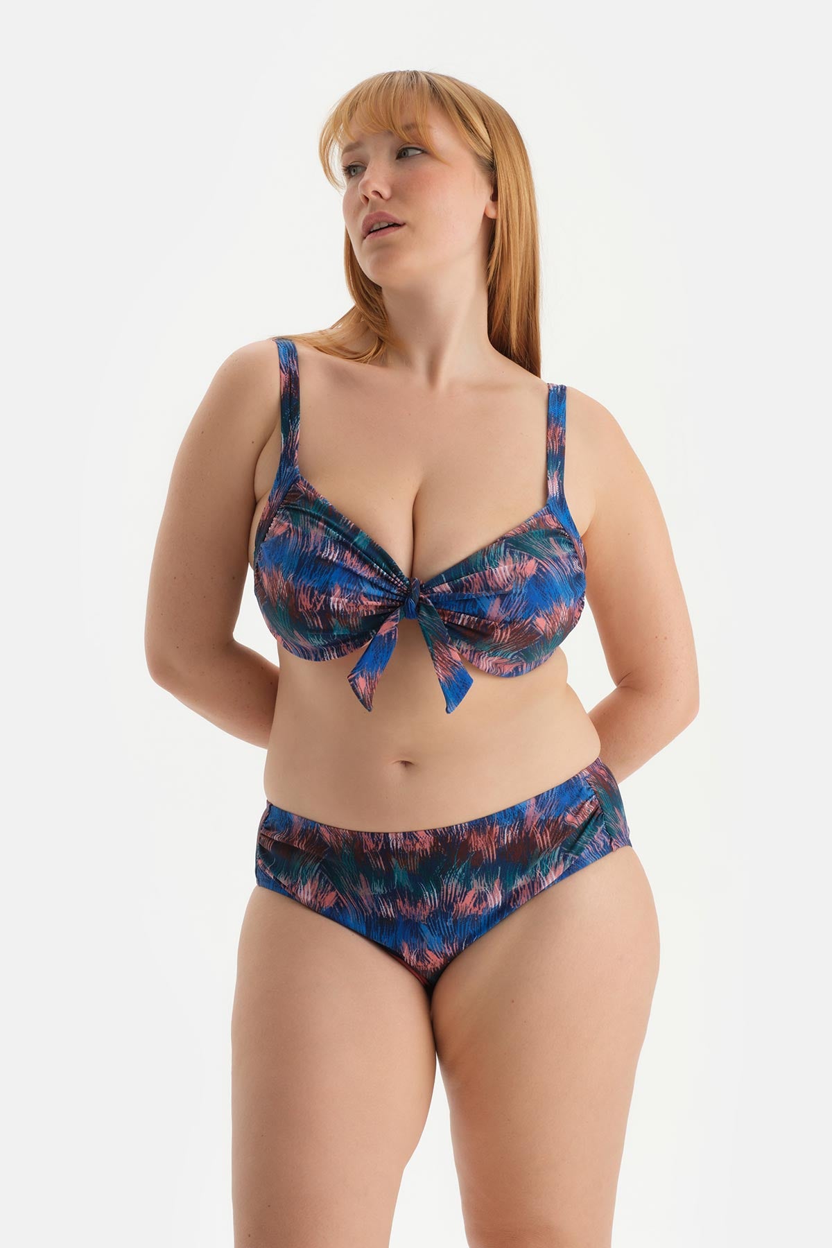 Pudra Yüksek Bel Bikini Alt