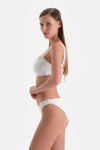 Beyaz Brazılıan Bikini Alt