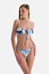 Beyaz-Mavi Brazilian Bikini Altı