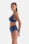 Indigo Yüksek Bel Bikini Altı
