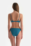 Petrol Mavi Orta Bel Bikini Alt