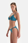Petrol Mavi Orta Bel Bikini Alt