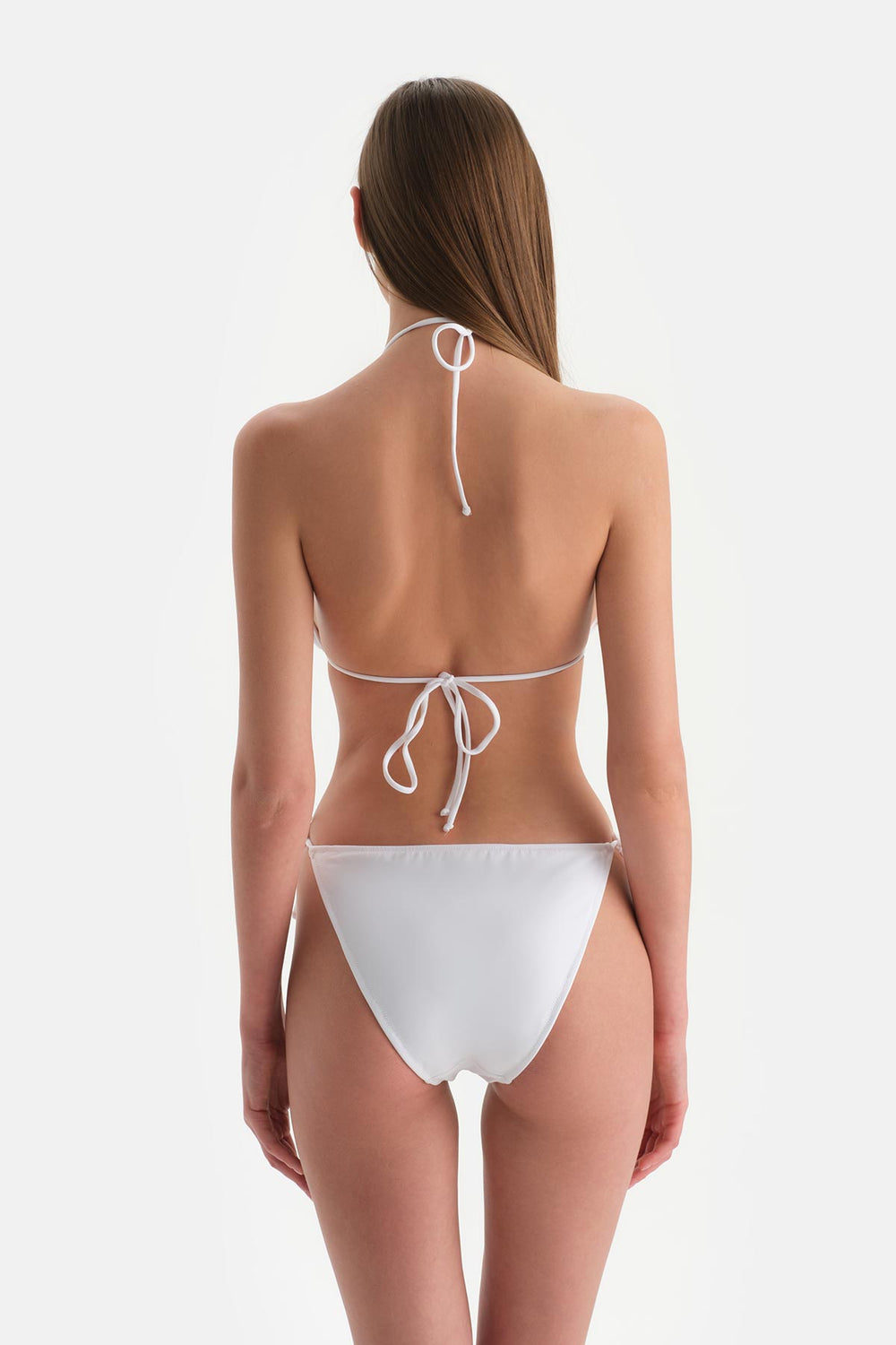 Beyaz Spagetti Bikini Alt