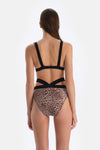 Kahverengi Leopar Bralet Bikini Üstü