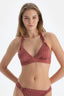 Kahverengi Üçgen Bikini Üst