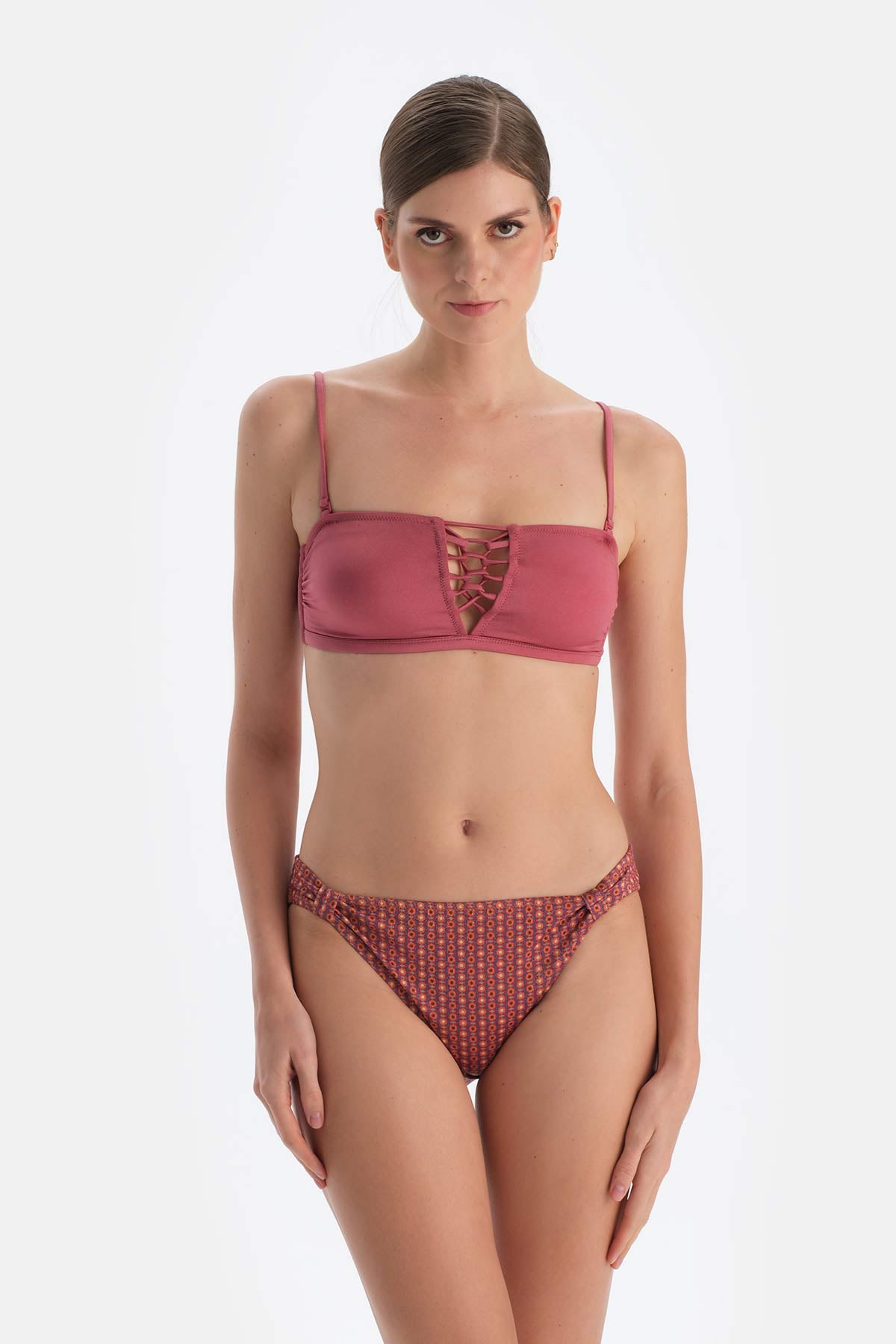 Kahverengi Straplez Bikini Üstü