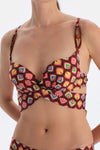 Kahverengi Kaplı Bikini Üstü