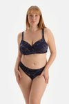 Lacivert Korseli Toparlayıcı Bikini Üstü