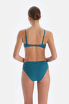 Petrol Mavi Straplez Bikini Üst