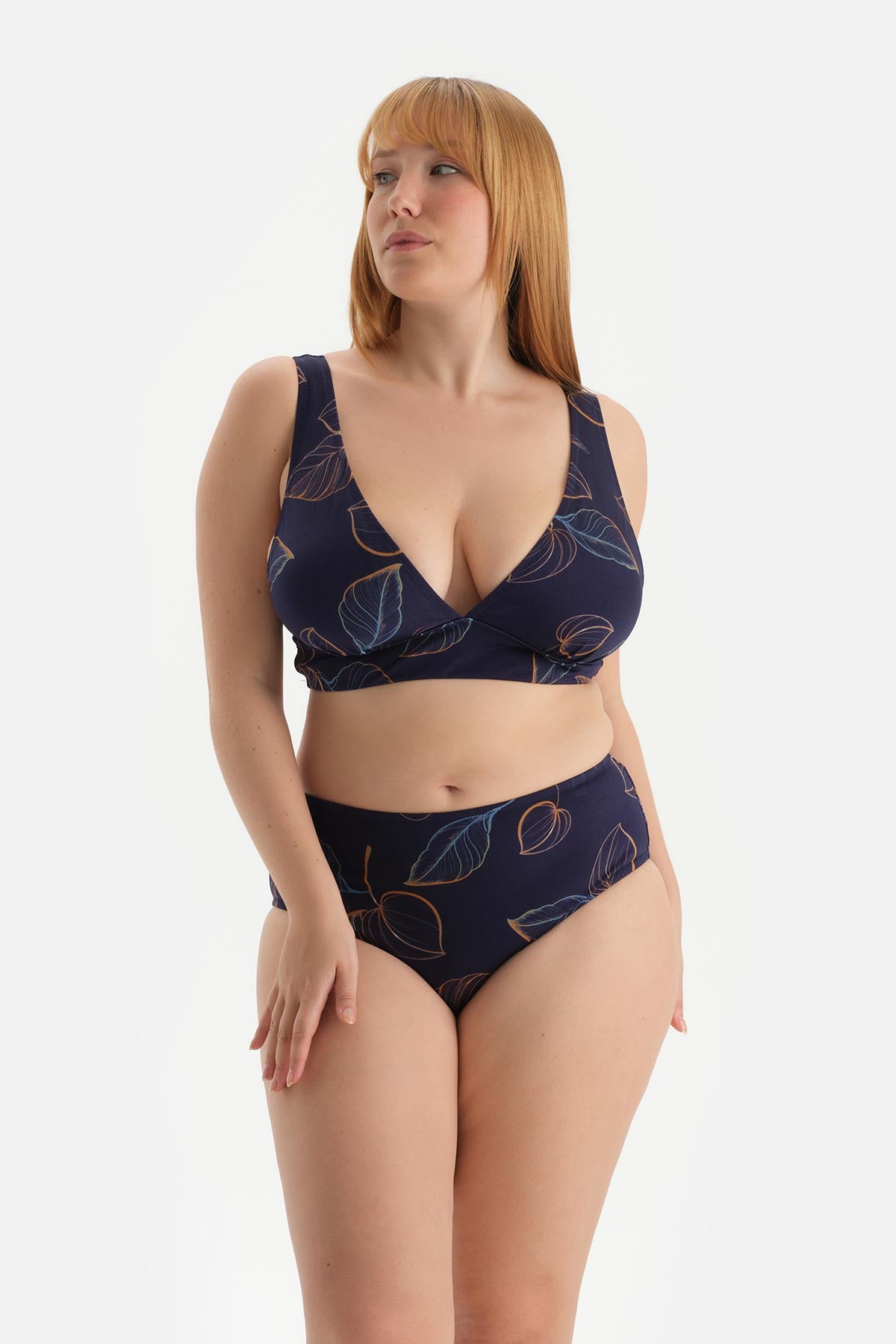 Navy CORSET BIKINI TOP