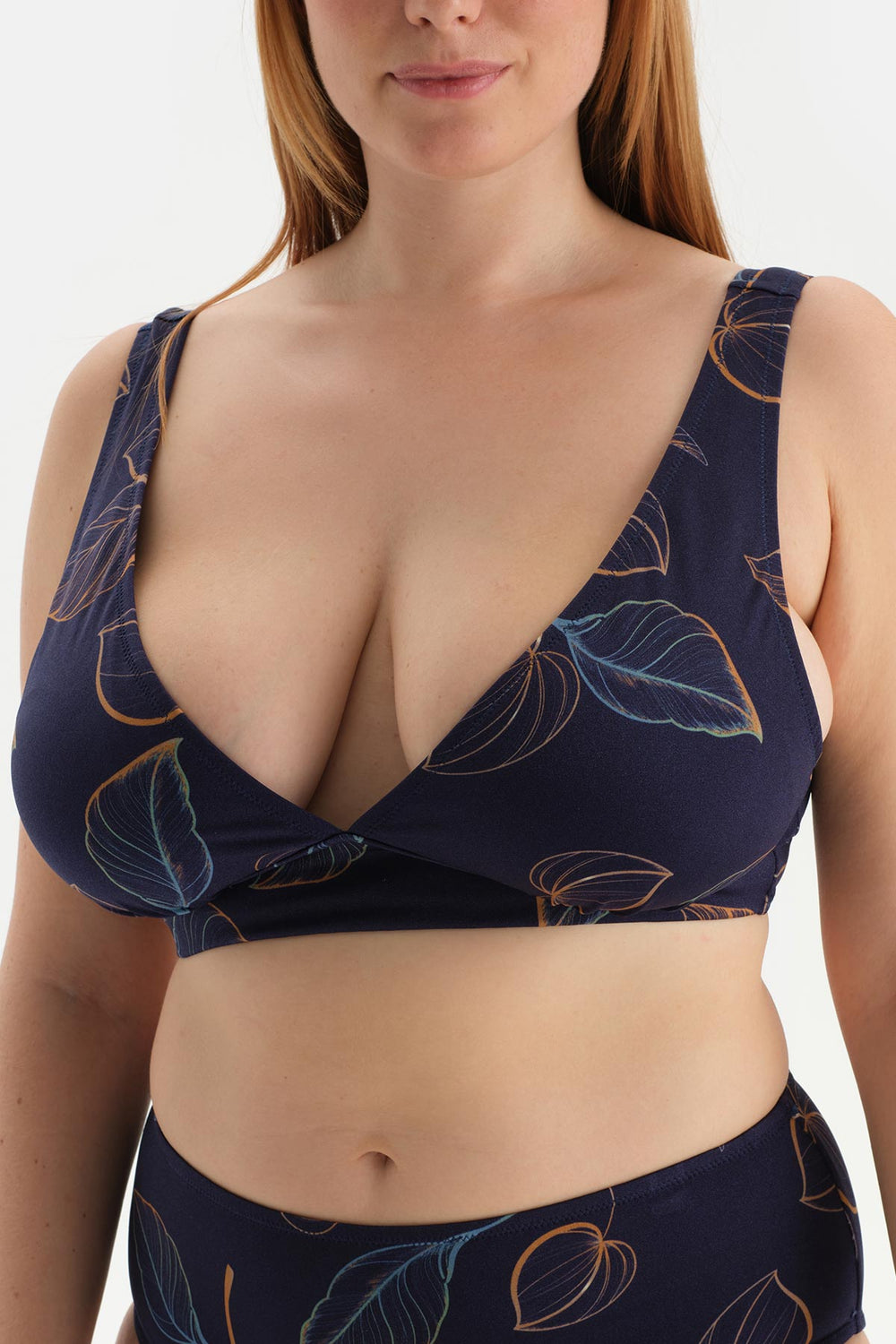 Navy CORSET BIKINI TOP