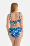 Mavi Korseli Toparlayıcı Bikini Üstü