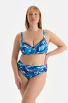 Mavi Korseli Toparlayıcı Bikini Üstü