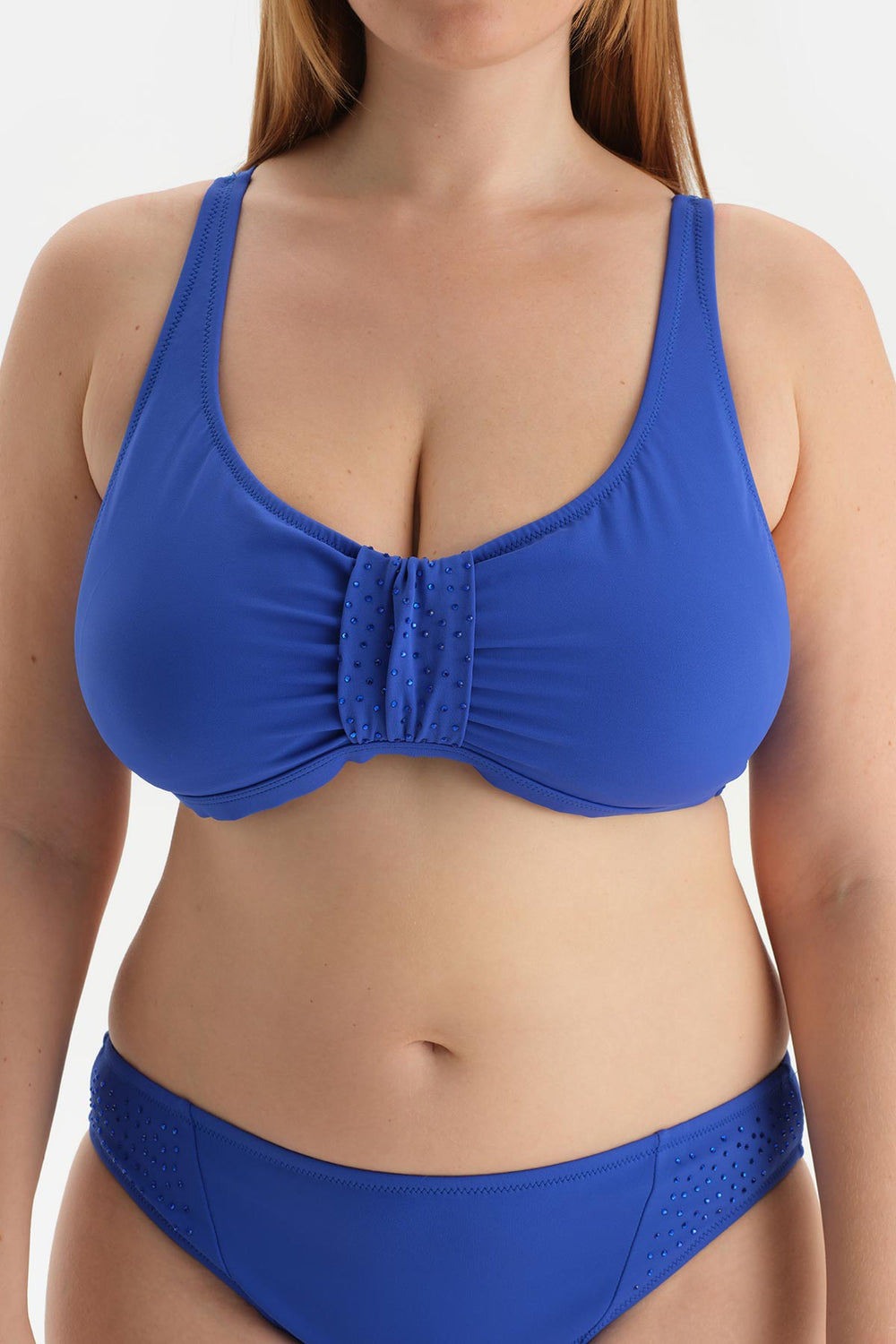 Sax Mavisi Korseli Toparlayıcı Bikini Üst