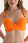 Orange BIKINI TOP WITH CUP