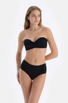 Black STRAPLESS BIKINI TOP WITH CUP
