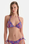 Sax Mavisi Üçgen Küçük Bikini Üst