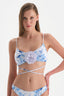 Beyaz-Mavi Bralet Bikini Üstü