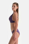 Mor Üçgen Bikini Üst