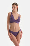 Mor Üçgen Bikini Üst
