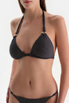Lacivert Üçgen Bikini Üst