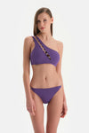 Mor Tek Omuz Bikini Üst