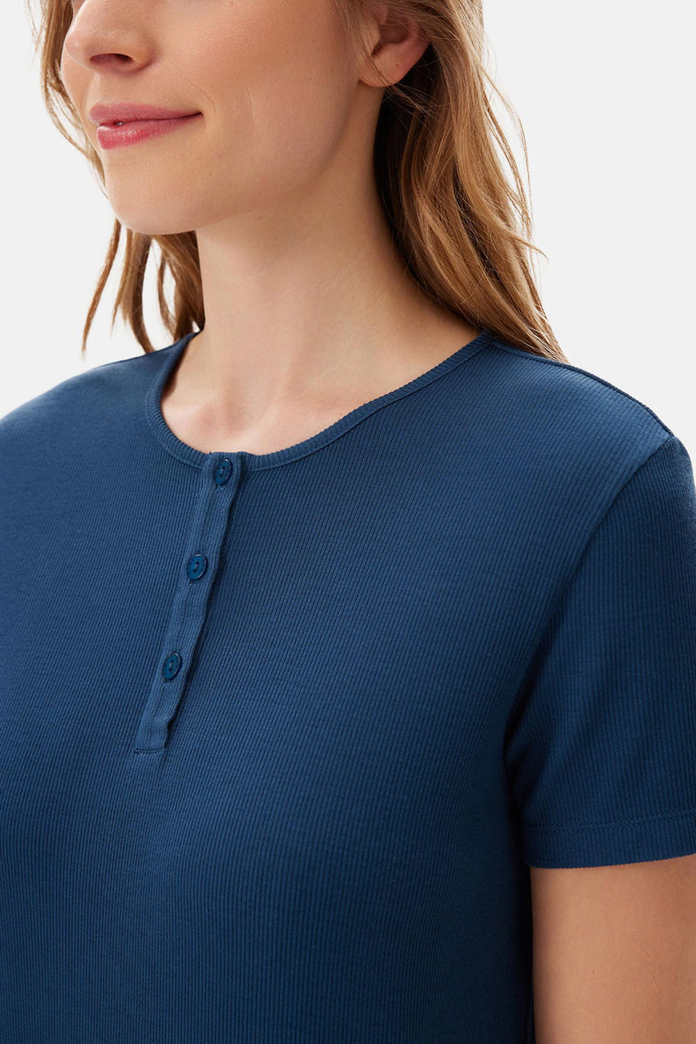 Indigo Yarım Patlı Viskon Şortlu Pijama Takımı