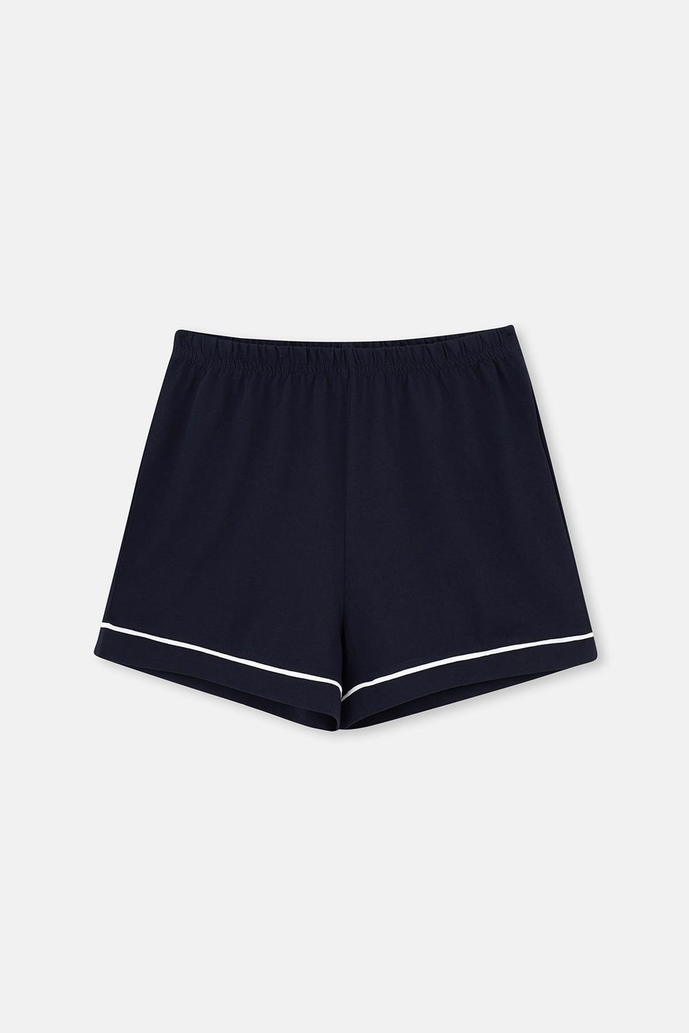 Lacivert Biye Detaylı Basic Şortlu Pijama Takımı