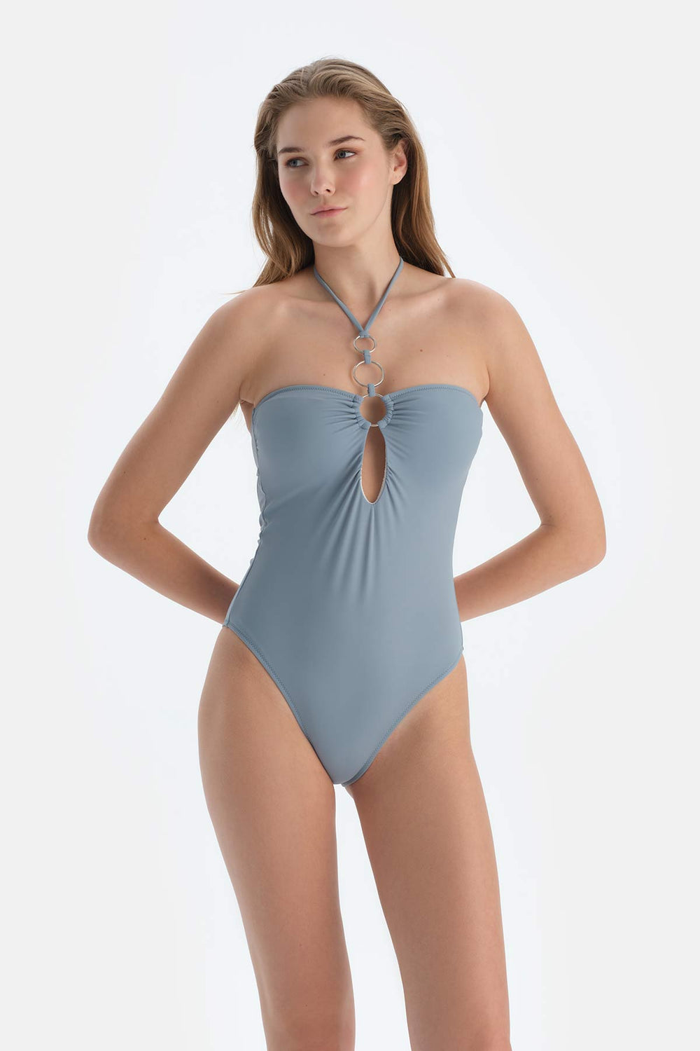 Mint Yeşili Straplez Mayo