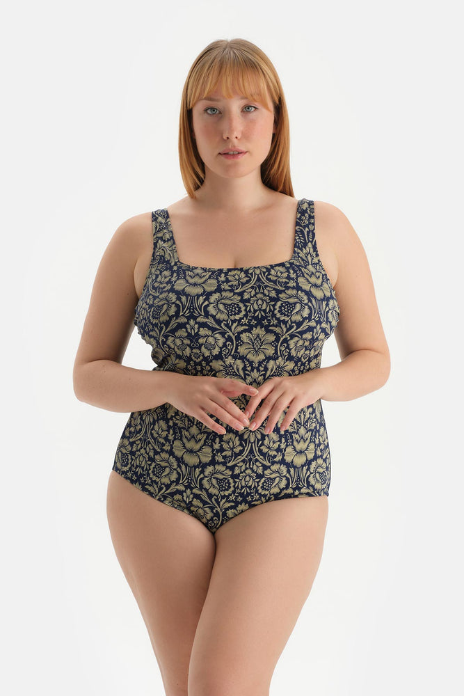 Lacivert Korseli Balensiz Toparlayıcı Mayo