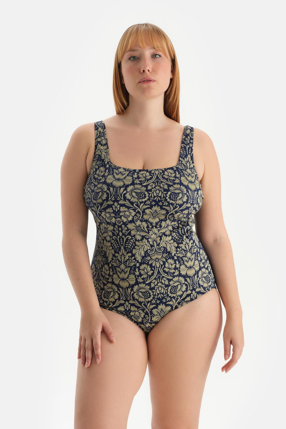 Lacivert Korseli Balensiz Toparlayıcı Mayo