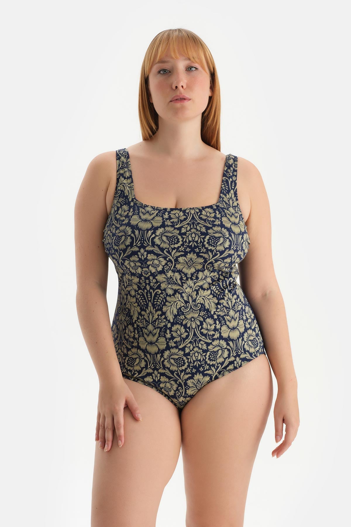 Lacivert Korseli Balensiz Toparlayıcı Mayo